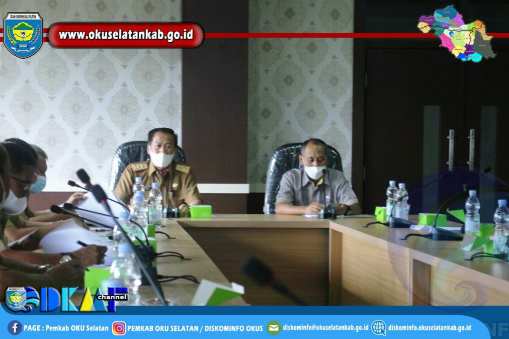 SEKDA PIMPIN RAPAT TERKAIT INPRES NO 2 TAHUN 2021 BERSAMA KEPALA BPJS TENAGA KERJA CABANG BATURAJA