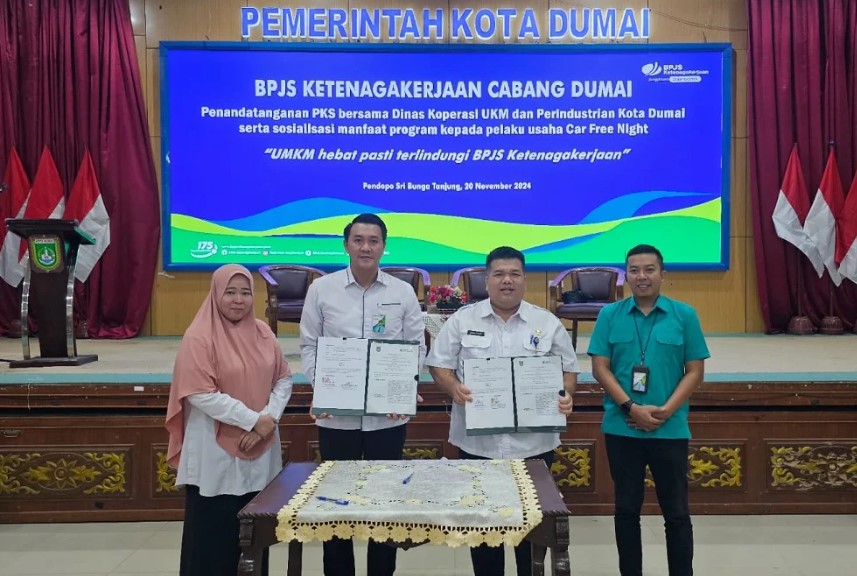 Pemkot Dumai dan BPJS Ketenagakerjaan Lindungi Puluhan Ribu Tenaga Kerja UMKM 