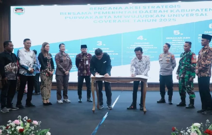 Kick Off Universal Coverage Jamsostek di Purwakarta, Om Zein Lindungi Ribuan Petani dan Penyuluh Keagamaan dengan BPJS Ketenagakerjaan