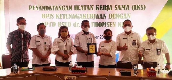 BPJAMSOSTEK Sidimpuan Jalin Kerjasama Dengan Tiga Rumah Sakit Di Nias